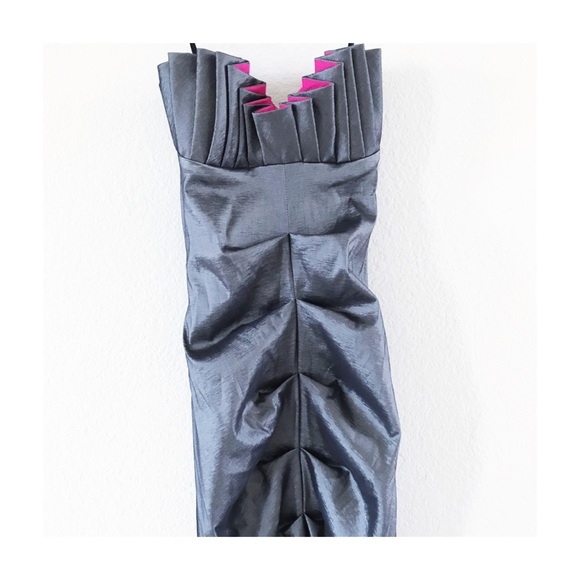 Betsey & Adam gray formal dress 6 - Picture 3 of 7